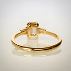1,20 ct Emerald Cut trilogy-timanttisormus takaa