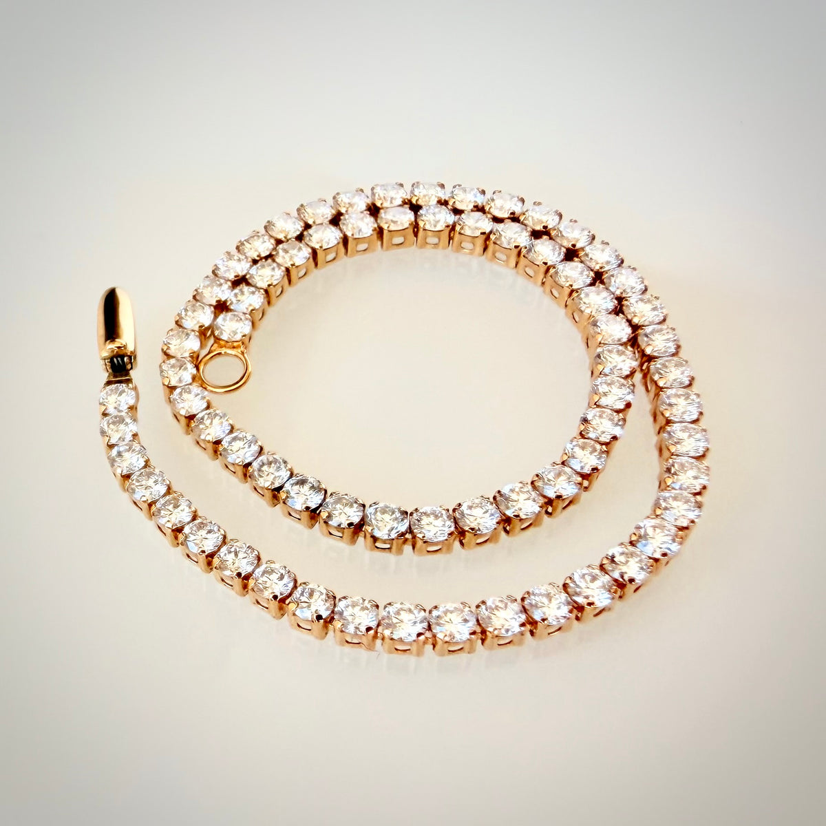 14k timantti tennisrannekoru 3,30 ct – IGI – D–E VVS