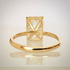 6,04 ct Emerald Cut solitaire-timanttisormus – F/VS1 – 14K keltakulta – IGI takaa
