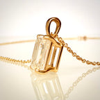 3,03 ct Emerald Cut -timanttikaulakoru – F/VVS2 – 14K keltakulta – IGI sivulta