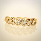 18k Vintage Timanttisormus 0,50 ct etuviistosta