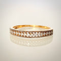 0,19 ct luonnontimantti-stackring 14K kultaa | Italia kuva edestä