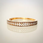 0,19 ct luonnontimantti-stackring 14K kultaa | Italia kuva edestä