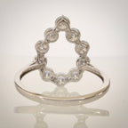 2,08 ct Open Halo -timanttisormus – 14K Valkokulta takaa