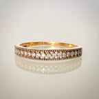 0,19 ct luonnontimantti-stackring 14K kultaa | Italia kuva edestä 2