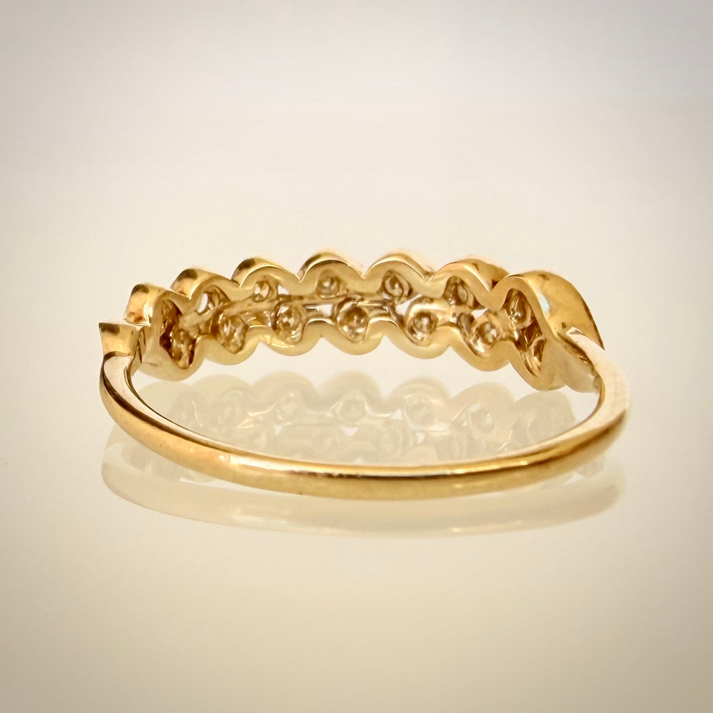 18k Vintage Timanttisormus 0,50 ct takaa