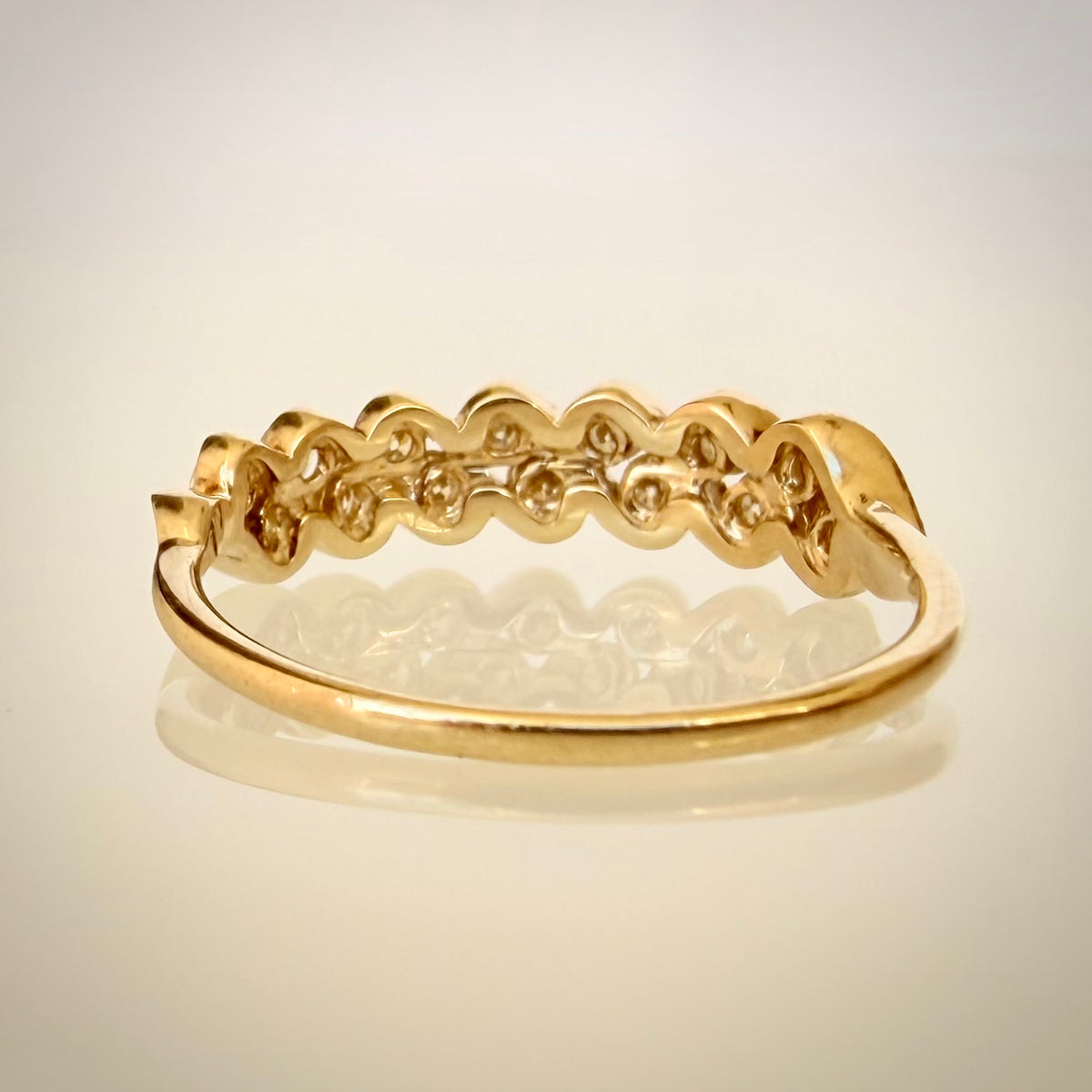 18k Vintage Timanttisormus 0,50 ct takaa