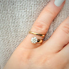 1,00 ct timanttisormus 14K keltakulta D/VVS2 IGI