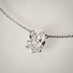 1,54 ct Oval Cut -timanttikaulakoru – D/VS1 – 14K valkokulta – IGI