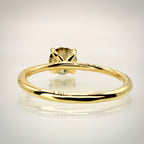 1,23 ct samppanjansävyinen luonnontimanttisormus – 14K keltakulta – IGI takaa