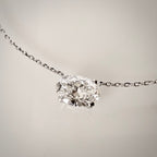 1,45 ct Oval Cut -timanttikaulakoru – E/VS1 – 14K valkokulta – IGI