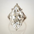 8,19 ct Marquise Cut -timanttisormus suoraan edestä