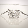 1,45 ct Oval Cut -timanttikaulakoru – E/VS1 – 14K valkokulta – IGI