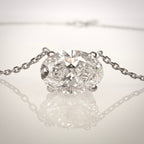 1,45 ct Oval Cut -timanttikaulakoru – E/VS1 – 14K valkokulta – IGI