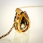 14K luonnontimanttikaulakoru 2,30 ct – Fancy Green Yellow, GCI takaa