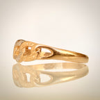 14k kaksivärinen vintage-ketjusormus sivulta