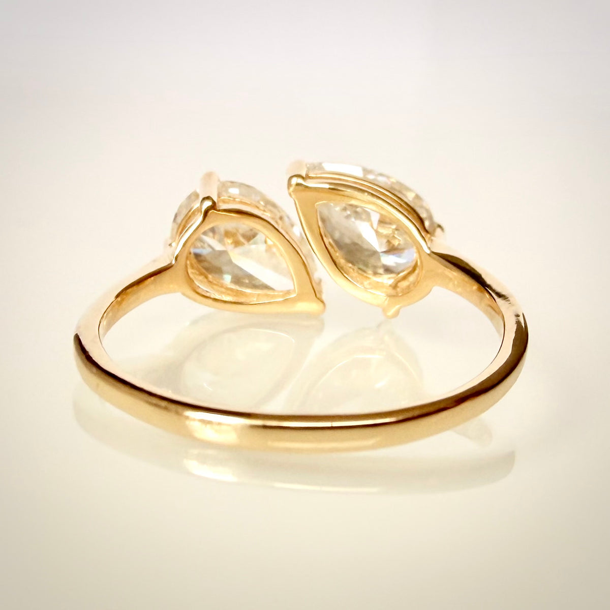 Toi et Moi – 3,02 ct timanttisormus, 14k keltakulta takaa