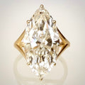 10,09 ct Marquise Cut -timanttisormus edestä