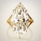 10,09 ct Marquise Cut -timanttisormus edestä