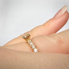 Shamppanjatimanttisormus 0,87 ct – 14K keltakulta – IGI sormessa, sivuprofiili