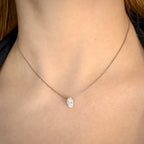 1,54 ct Oval Cut -timanttikaulakoru – D/VS1 – 14K valkokulta – IGI