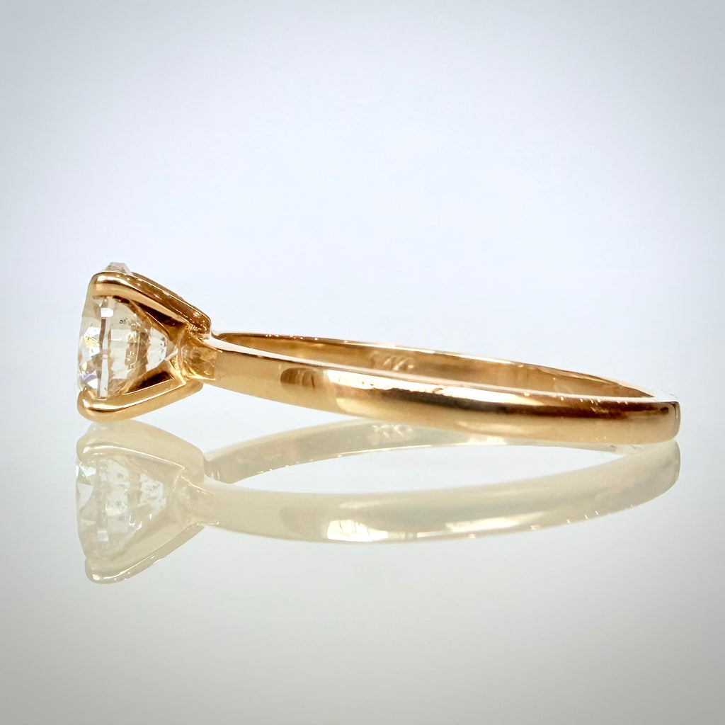Luonnontimanttisormus noin 1,01 ct – Solitaire – 14K keltakulta sivulta