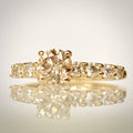 Shamppanjatimanttisormus 0,87 ct – 14K keltakulta – IGI etuviistosta