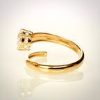 1,00 ct timanttisormus 14K keltakulta D/VVS2 IGI