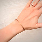 14K ruusukultainen punottu mesh-rannekoru – 18 cm