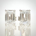 2,19 ct Emerald Cut -timanttikorvakorut – E–F/VVS – 14K valkokulta – HRD