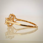 Timanttisormus 2,13 ct:n Luxury Cluster 14k keltakulta sivulta