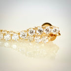 1,90 ct timanttirivikorvakorut – 14K keltakulta – D–E/VVS – IGI