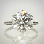 3,09 ct solitaire-timanttisormus – E VS1 Triple Excellent – 18K valkokulta
