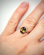 Luonnollinen turmaliinisormus 2,59 ct 14K keltakultaa