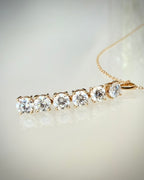 14K Timanttiriipus 1,08 ct & 18K Kultaketju