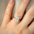 18K valkokultainen statement-timanttisormus 5,06 ct – Radiant – F/VS1 – IGI