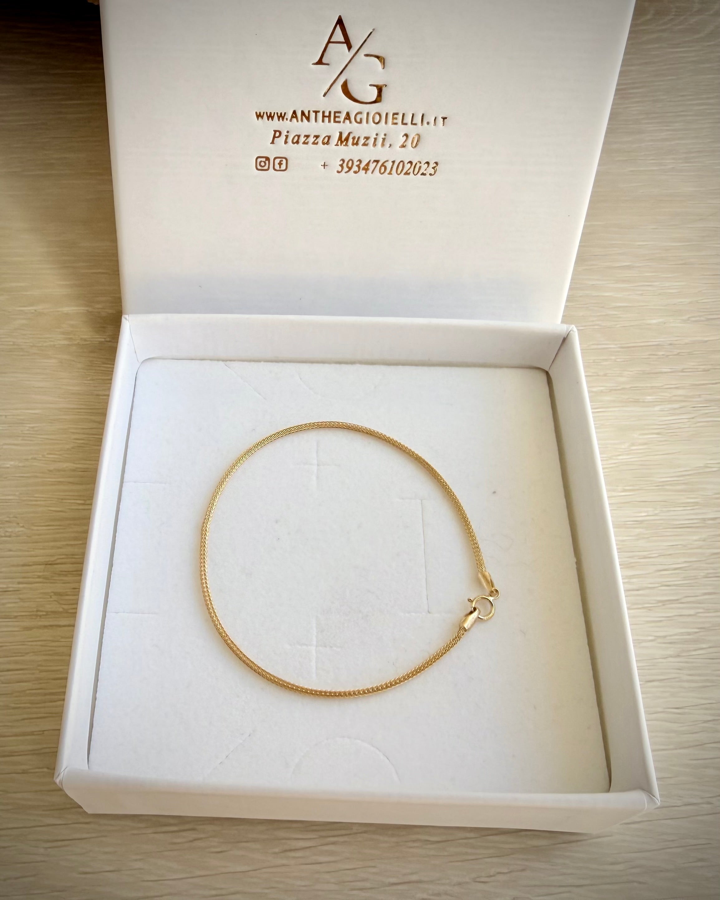 18k italialainen Snake Chain -rannekoru