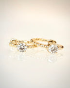 14K kultaiset luonnontimanttikorvakorut 0,22 ct