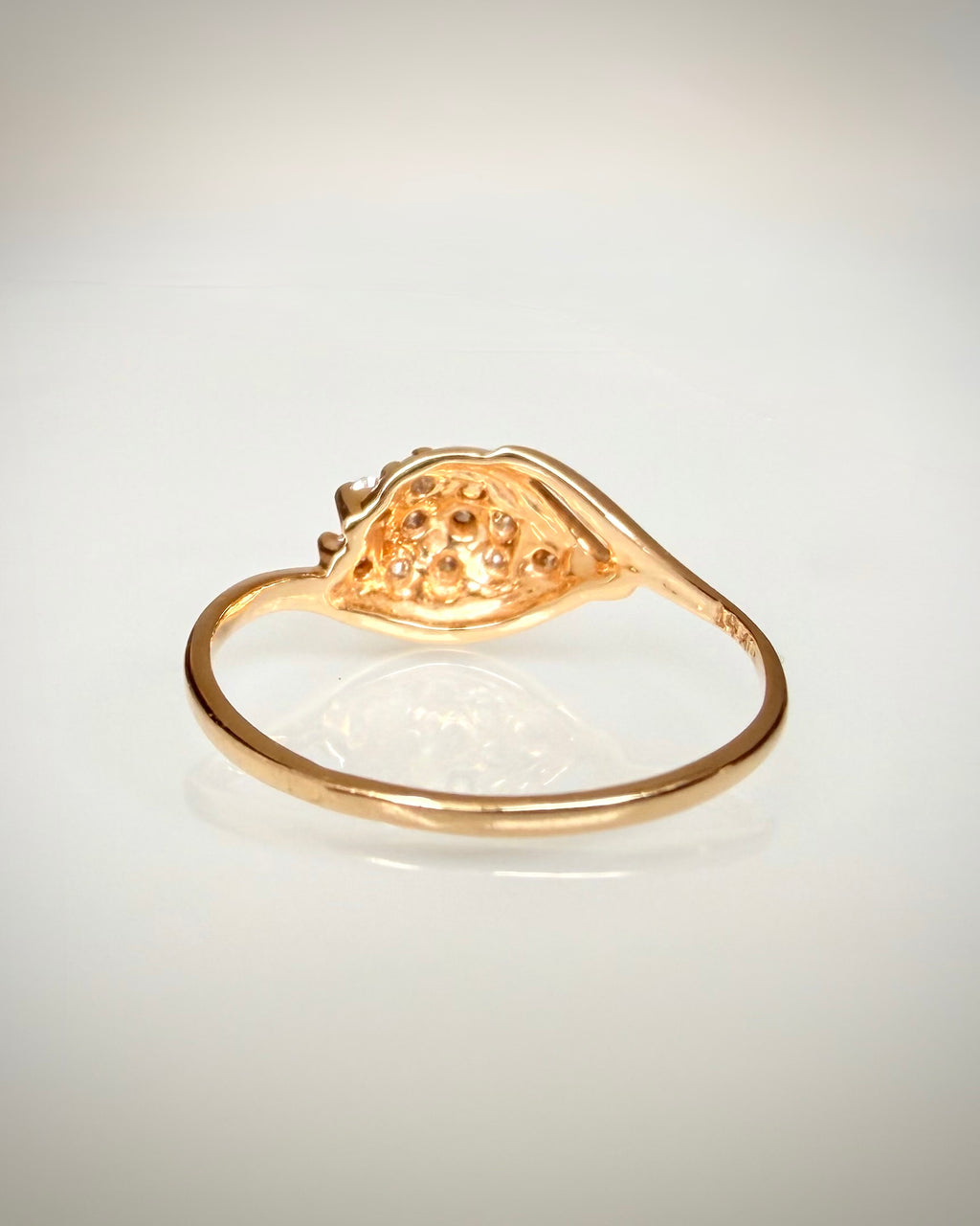 Vintage 14K kultainen timanttisormus 0,20 ct