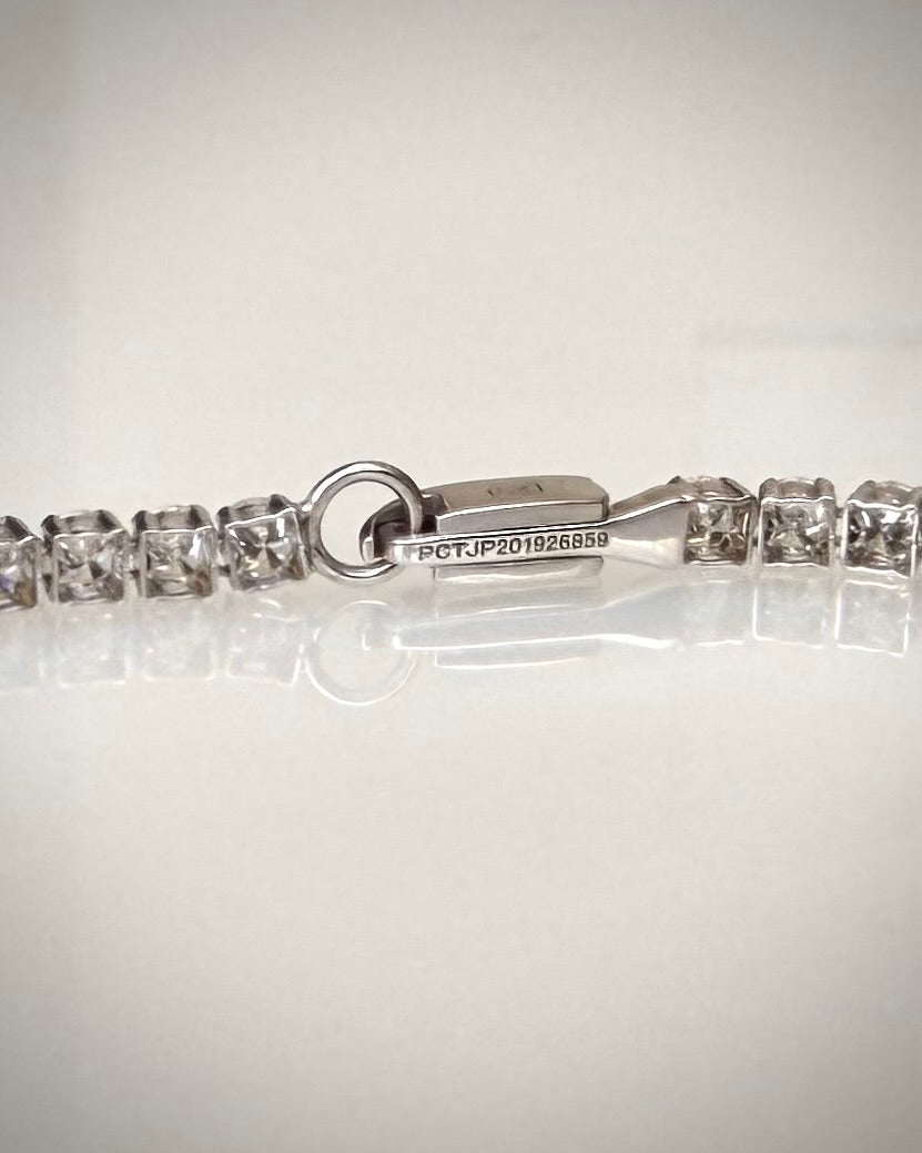 14K valkokultainen tennisrannekoru 3,27 ct