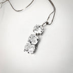 14K Valkokultainen Timanttiriipus 2,00 ct & 14K Valkokultaketju