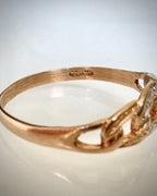 14k kaksivärinen vintage-ketjusormus