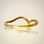 14K Chevron timanttisormus 0,38 ct – Keltakulta