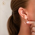 18k kultaiset rengaskorvakorut 20 mm