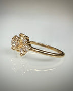 Timanttisormus 1,02 ct Light Champagne 14k keltakulta