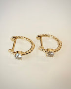 14K kultaiset luonnontimanttikorvakorut 0,22 ct