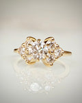 Timanttisormus 1,02 ct Light Champagne 14k keltakulta