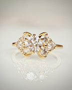 Timanttisormus 1,02 ct Light Champagne 14k keltakulta