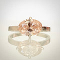 1,50 ct Light Rosé -timanttisormus 14K valkokultaa