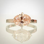 1,50 ct Light Rosé -timanttisormus 14K valkokultaa